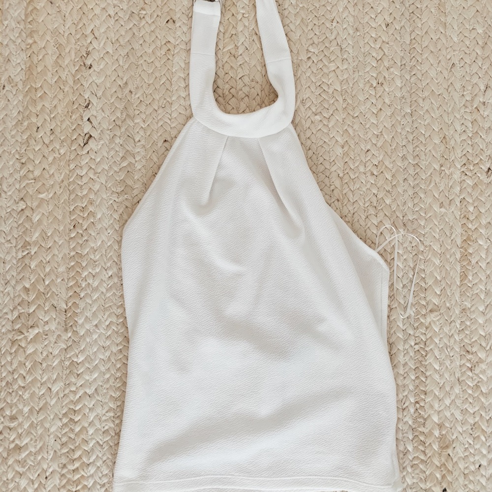 White halter top